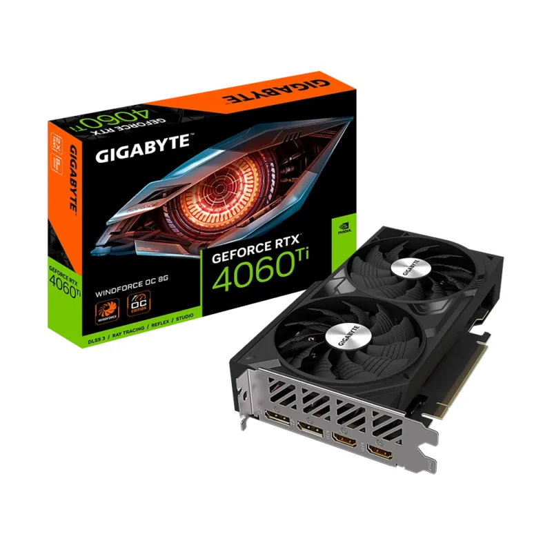 Placa Gráfica Gigabyte NVIDIA GeForce RTX 4060 TI Windforce OC 8GB GDDR6