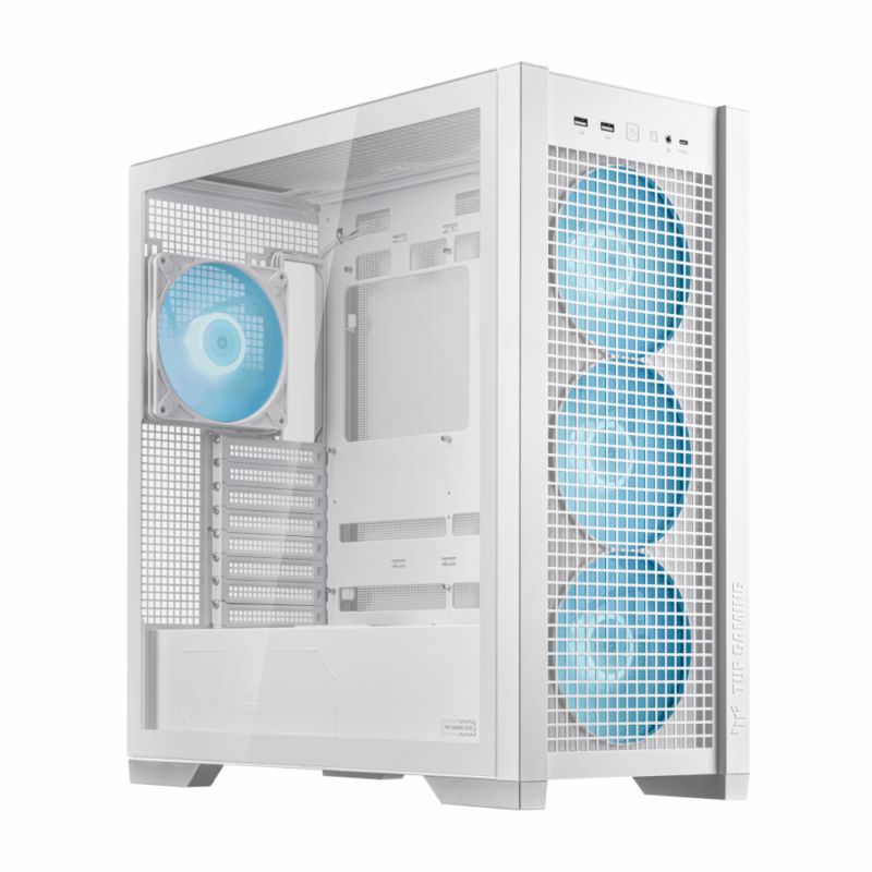 Caixa E-ATX ASUS TUF Gaming GT302 ARGB Vidro Temperado Branco