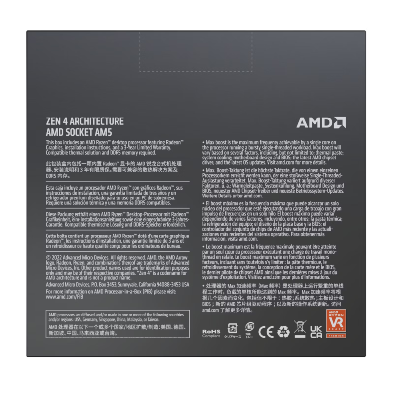 Processador AMD Ryzen 9 7950X - 4.5GHz/5.7GHz (Turbo) 80MB AM5