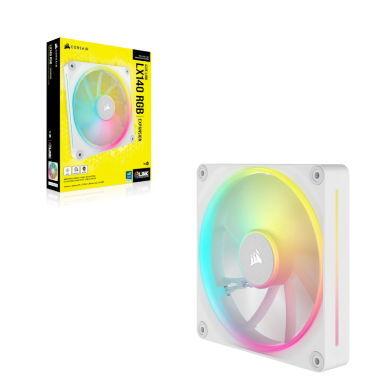 Ventoinha Corsair iCue Link LX140 RGB Branco 140mm