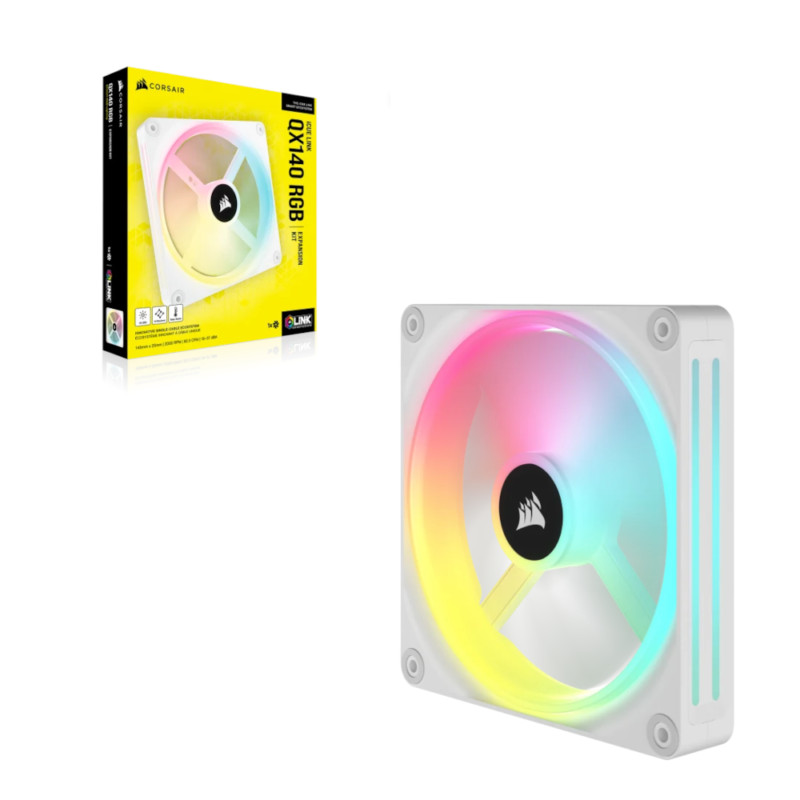 Ventoinha Corsair iCue Link QX140 RGB Branco 140mm