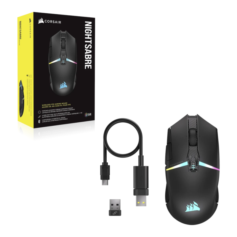 Rato Corsair Nightsabre RGB Wireless Preto