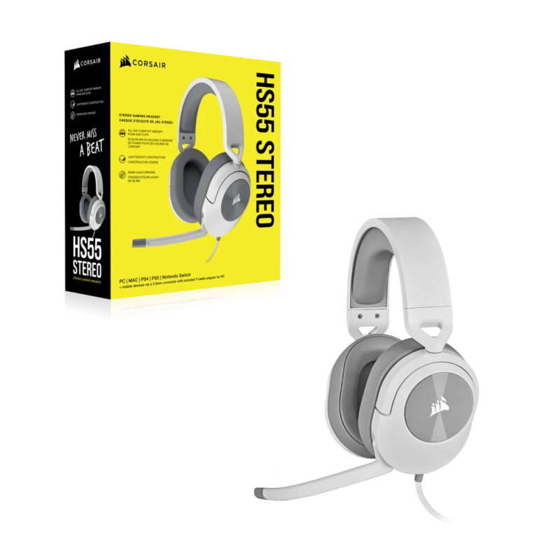 Headset Corsair HS55 Stereo Branco