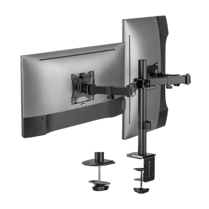 Suporte de Monitor Duplo Aisens Eco Braço Giratório até 32" VESA 100x100 até 9kg