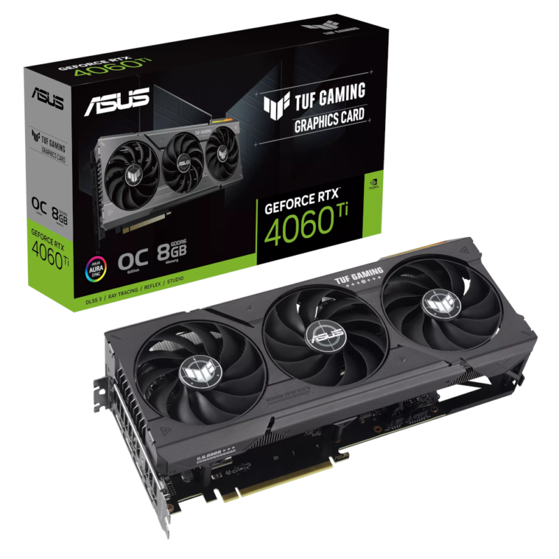 Placa Gráfica ASUS TUF Gaming NVIDIA GeForce RTX 4060 Ti 8GB OC GDDR6